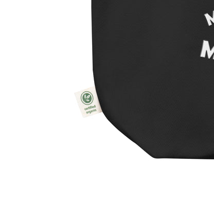 A015 Tote – Eco Tote Bag Featuring a Graphic of a Young Pregnant Woman Smoking, with the Text “I’m Pro-choice. I Only Care About Me. Me. Me. Me. Me!”