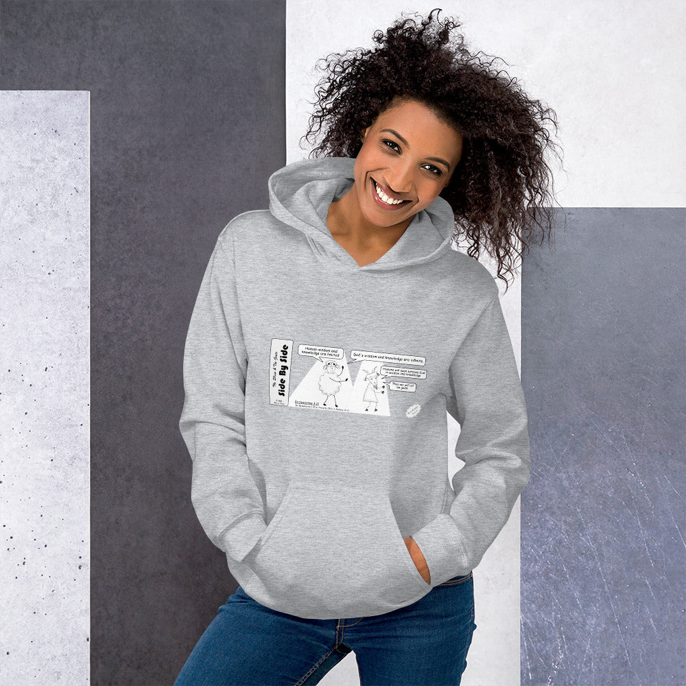 Unisex Hoodie Featuring the Sheep and the Goats Side by Side Cartoon V1-03 Style 2