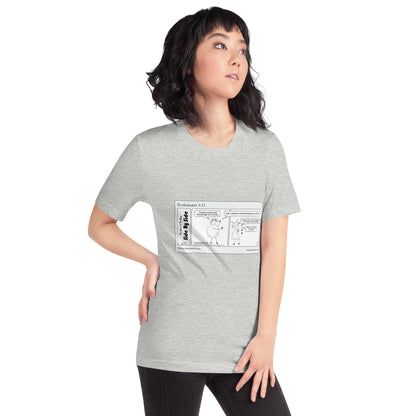 Bella + Canvas 3001 Unisex T-shirt Featuring the Sheep and the Goats Side by Side Cartoon V1-03 Style 1