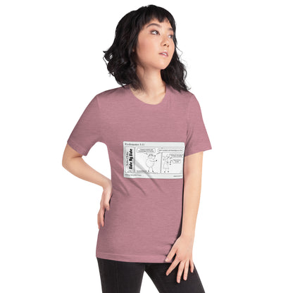 Bella + Canvas 3001 Unisex T-shirt Featuring the Sheep and the Goats Side by Side Cartoon V1-03 Style 1