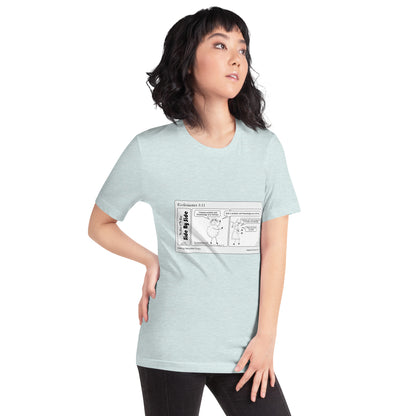 Bella + Canvas 3001 Unisex T-shirt Featuring the Sheep and the Goats Side by Side Cartoon V1-03 Style 1